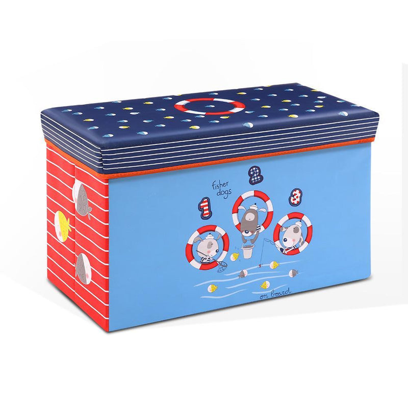 Kids Storage Toy Box Foldable Organiser - Blue Payday Deals
