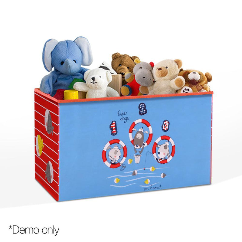 Kids Storage Toy Box Foldable Organiser - Blue Payday Deals