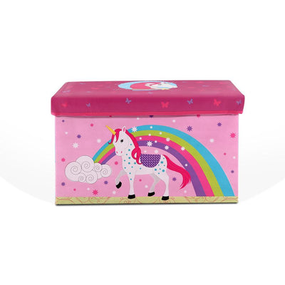 Kids Storage Toy Box Foldable - Pink / Unicorn Payday Deals