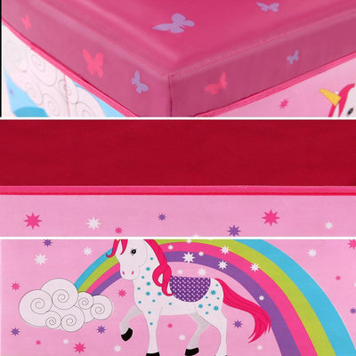 Kids Storage Toy Box Foldable - Pink / Unicorn