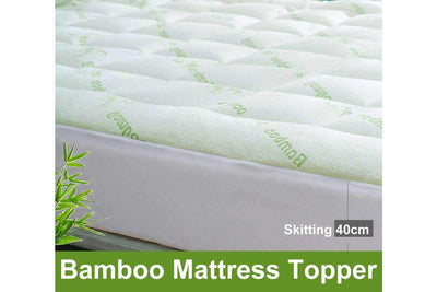 King Single Size Bamboo Mattress Topper 800GSM Payday Deals