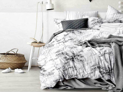 King Size 3pcs Marble Modern Texture Quilt Cover Set