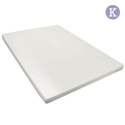  King Size 8cm Memory Foam Mattress Topper - White
