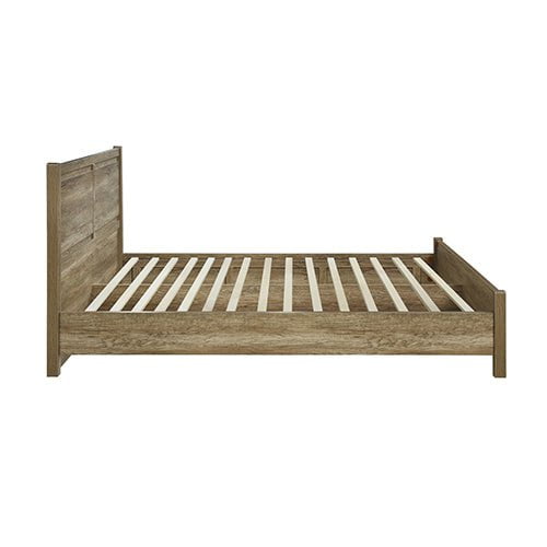 King Size Bed Frame Natural Wood like MDF in Oak Colour Payday Deals
