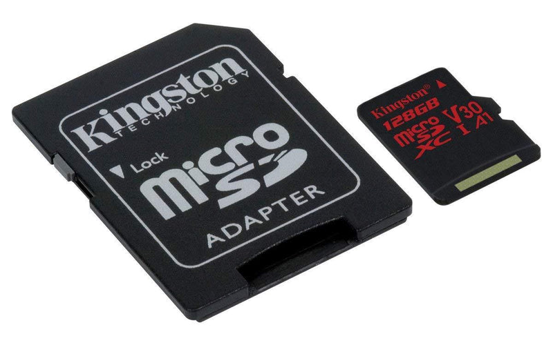 KINGSTON  Canvas React: MicroSD 128GB , 100MB/s read and 70MB/s write with SD adapter  SDCR/128GB Payday Deals