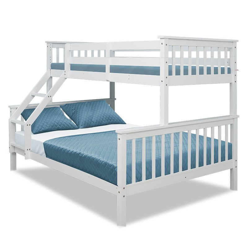 Kingston Slumber 2in1 Double Single Bunk Bed Kids Solid Timber Pine Beds Children Bedroom Furniture Payday Deals