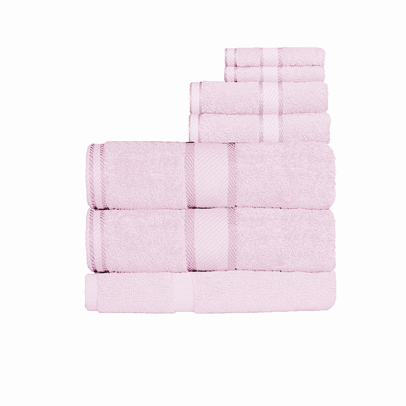 Kingtex 550gsm Cotton 7 Pce Bath Sheet Set Baby Pink Payday Deals