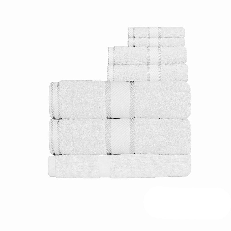 Kingtex 550gsm Cotton 7 Pce Bath Sheet Set White Payday Deals