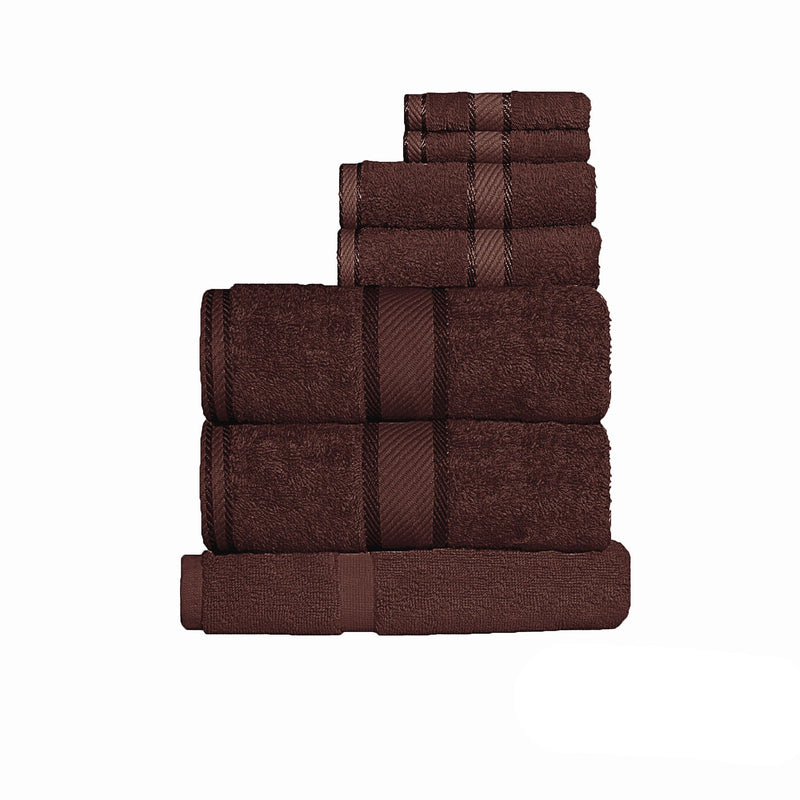 Kingtex 550gsm Cotton 7 Pce Towel Set Chocolate Payday Deals