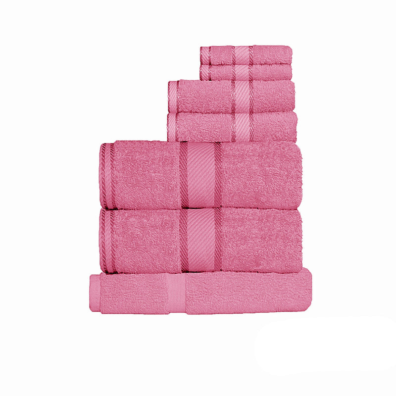 Kingtex 550gsm Cotton 7 Pce Towel Set Lip Gloss Payday Deals