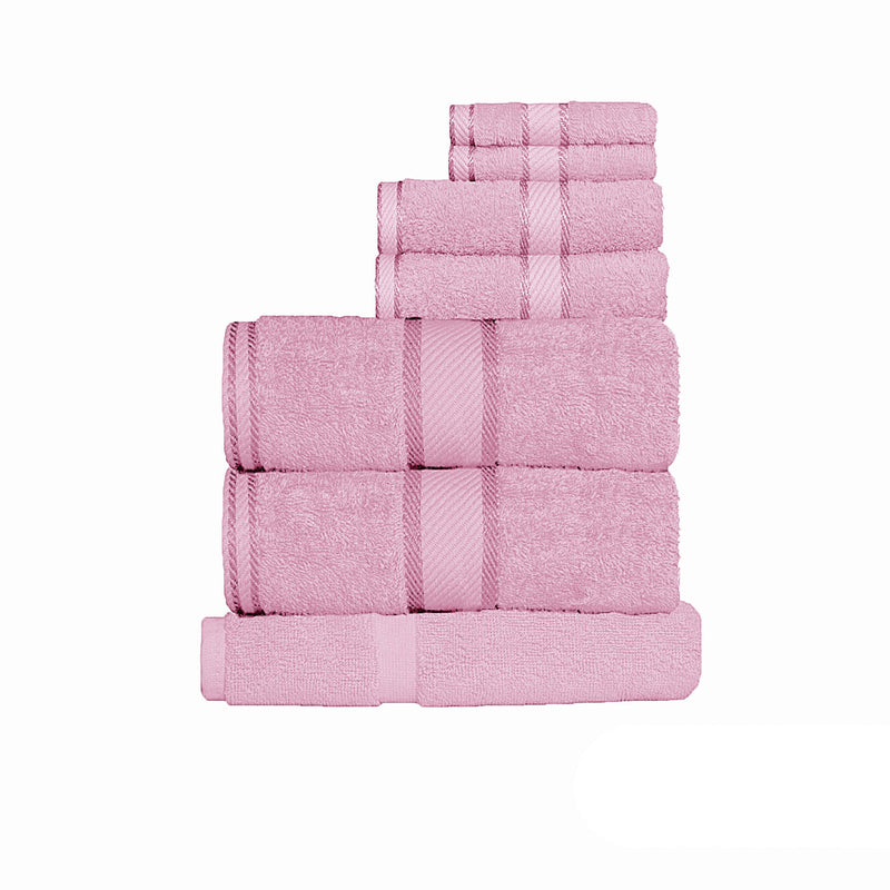 Kingtex 550gsm Cotton 7 Pce Towel Set Rose Payday Deals