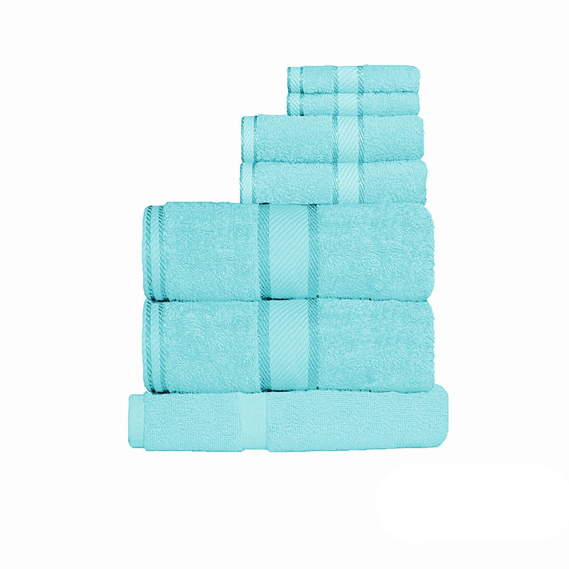 Kingtex 550gsm Cotton 7 Pce Towel Set Turquoise Payday Deals