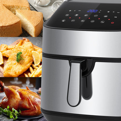 Kitchen Couture 11.5 Litre Air Fryer Multifunctional LCD Digital Display Silver Payday Deals