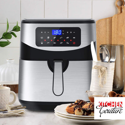Kitchen Couture 12 Litre Air Fryer Multifunctional LCD One Touch Display Silver  Silver Payday Deals