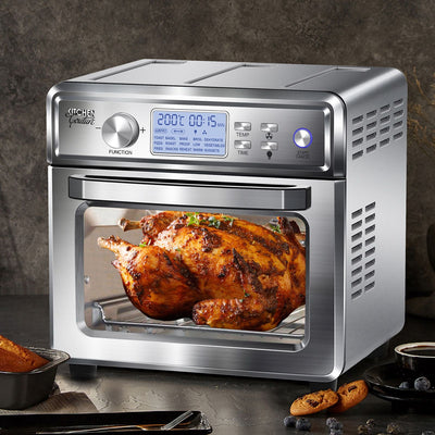 Kitchen Couture 24 Litre Air Fryer Multifunctional LCD Digital Display Silver Payday Deals