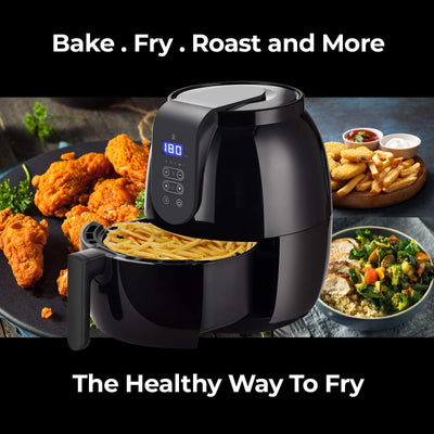 Kitchen Couture 3.5 Litre Digital Display Black Air Fryer Oil Free Cooking  Black Payday Deals