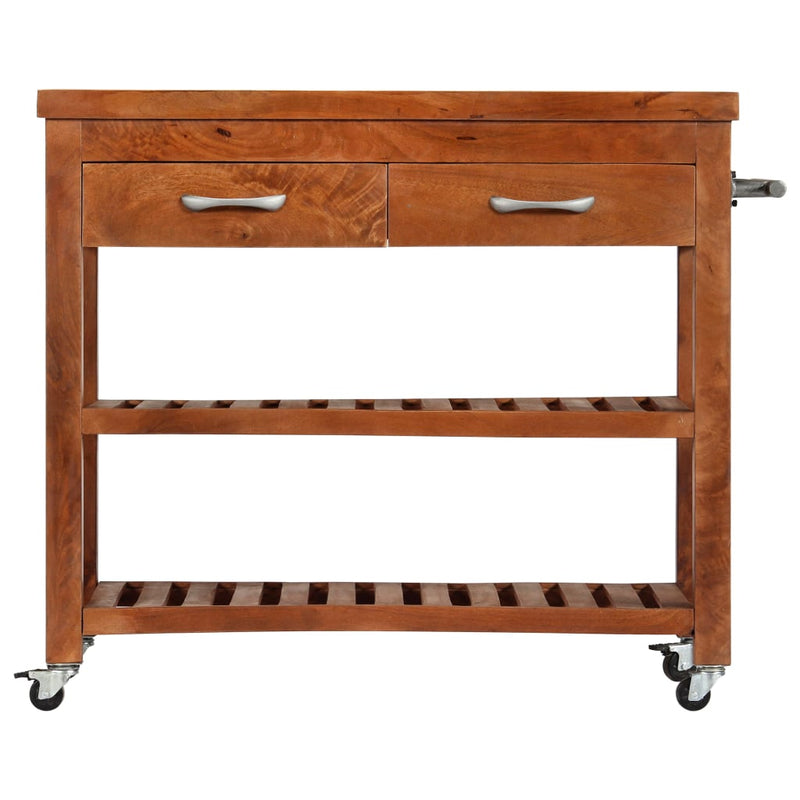 Kitchen Trolley 100x48x89 cm Solid Acacia Wood Payday Deals