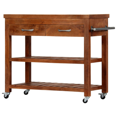 Kitchen Trolley 100x48x89 cm Solid Acacia Wood Payday Deals