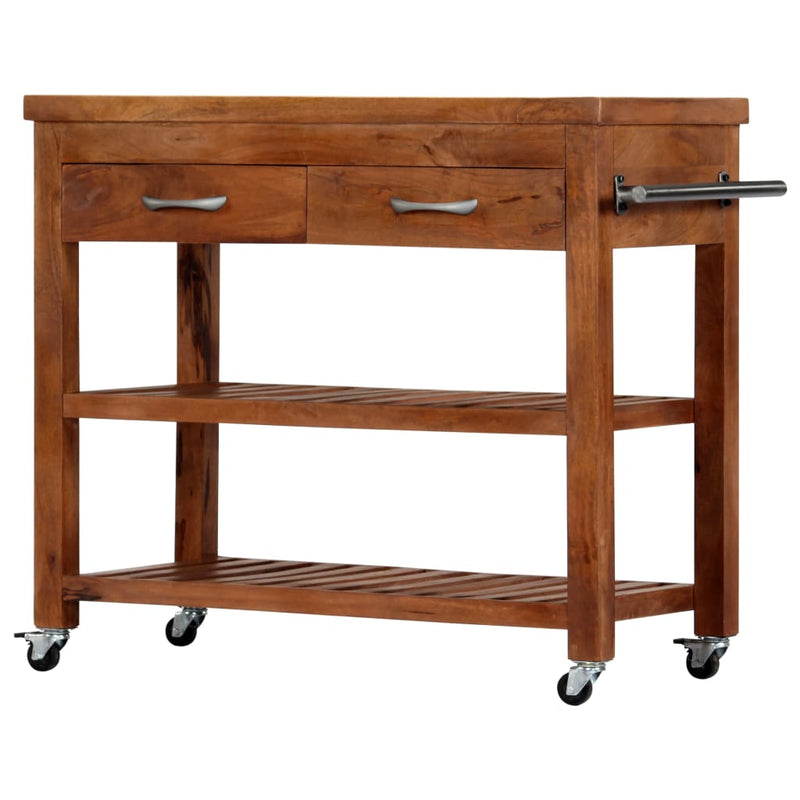 Kitchen Trolley 100x48x89 cm Solid Acacia Wood Payday Deals