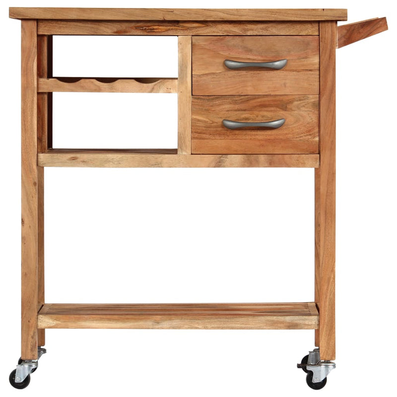 Kitchen Trolley 80x45x91 cm Solid Acacia Wood Payday Deals