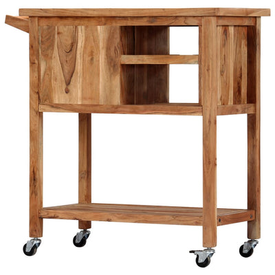 Kitchen Trolley 80x45x91 cm Solid Acacia Wood Payday Deals