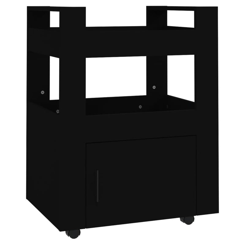Kitchen Trolley Black 60x45x80 cm Engineered Wood Payday Deals