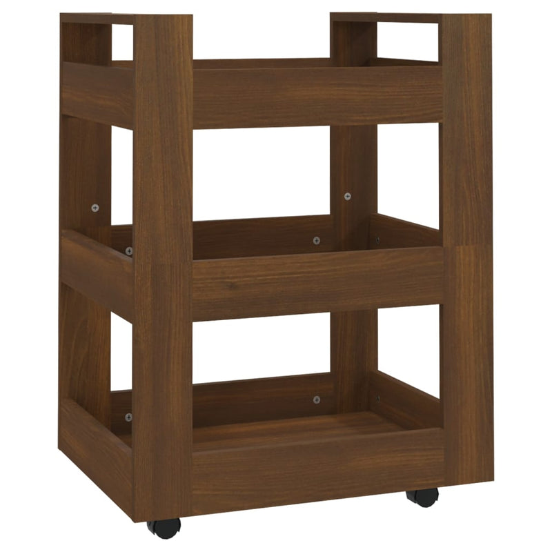 Kitchen Trolley Brown Oak 60x45x80 cm Engineered Wood Payday Deals