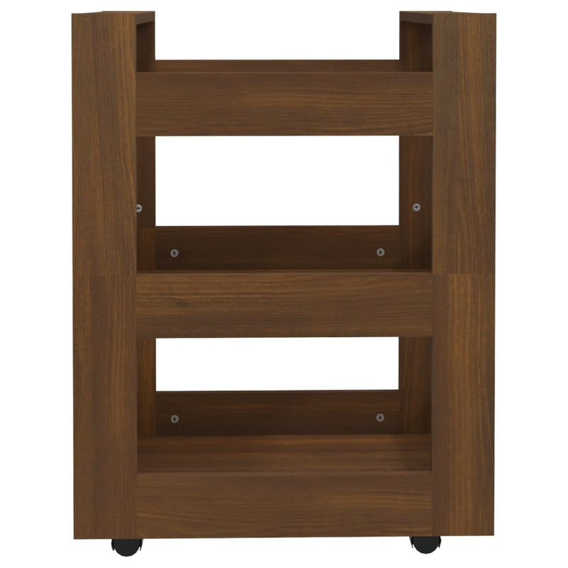 Kitchen Trolley Brown Oak 60x45x80 cm Engineered Wood Payday Deals