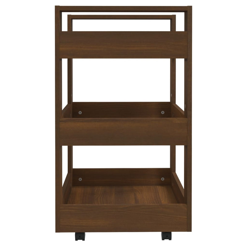 Kitchen Trolley Brown Oak 60x45x80 cm Engineered Wood Payday Deals