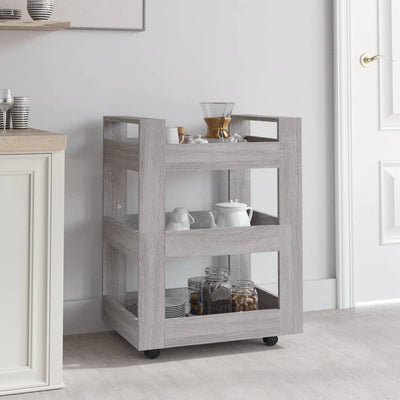 Kitchen Trolley Grey Sonoma 60x45x80 cm Engineered Wood