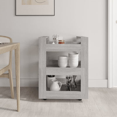 Kitchen Trolley Grey Sonoma 60x45x80 cm Engineered Wood Payday Deals