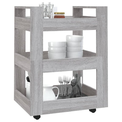 Kitchen Trolley Grey Sonoma 60x45x80 cm Engineered Wood Payday Deals