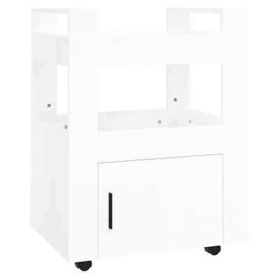 Kitchen Trolley High Gloss White 60x45x80 cm Engineered Wood Payday Deals