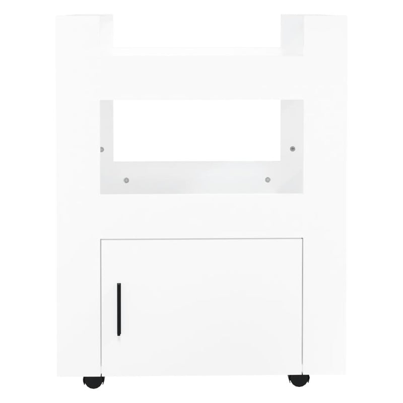 Kitchen Trolley High Gloss White 60x45x80 cm Engineered Wood Payday Deals