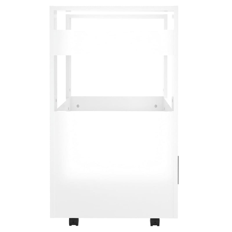 Kitchen Trolley High Gloss White 60x45x80 cm Engineered Wood Payday Deals