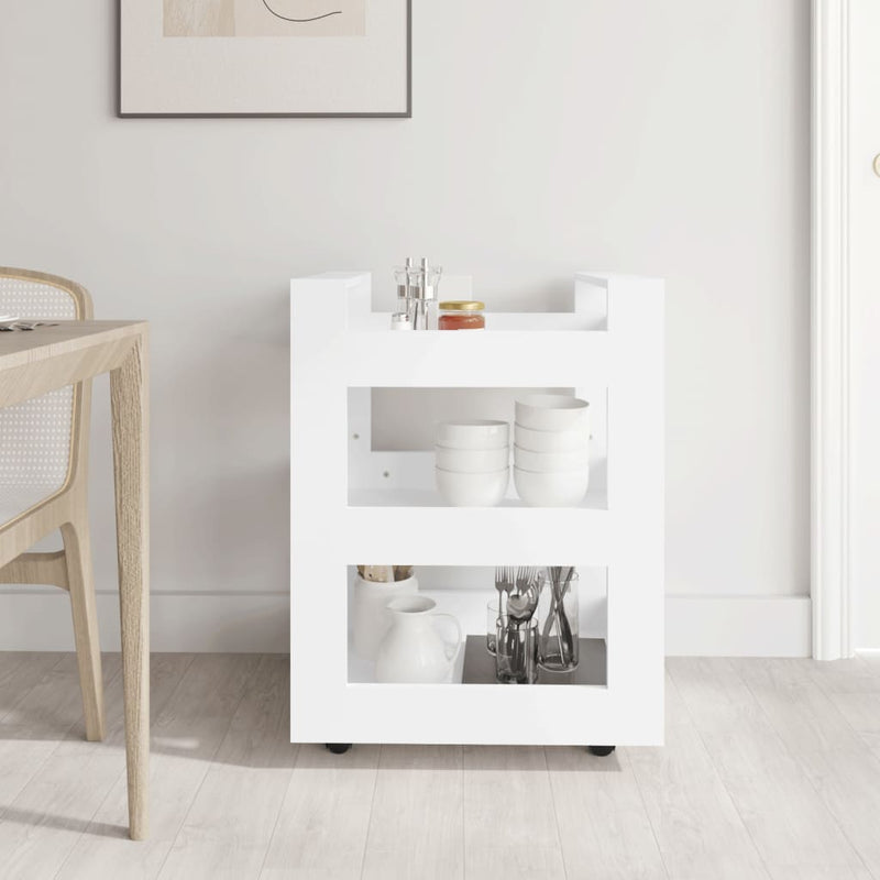 Kitchen Trolley White 60x45x80 cm Engineered Wood Payday Deals