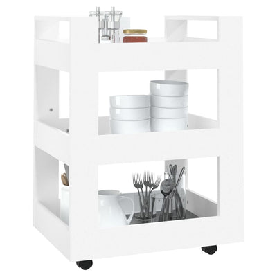 Kitchen Trolley White 60x45x80 cm Engineered Wood Payday Deals