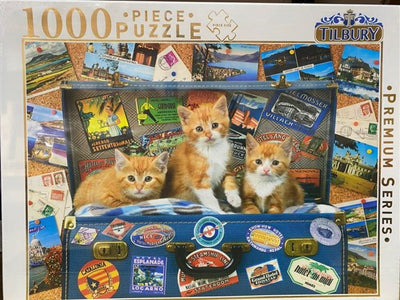 Kittens In Suitcase Comical Animals 1000 Piece Puzzle