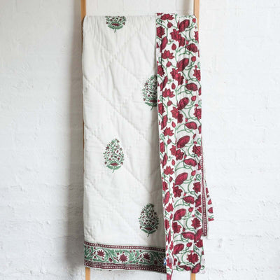 Kolka Kaner Coverlet Bedspread Quilt Bed Doona - Ruby (Queen 210cm x 210cm Size) Payday Deals