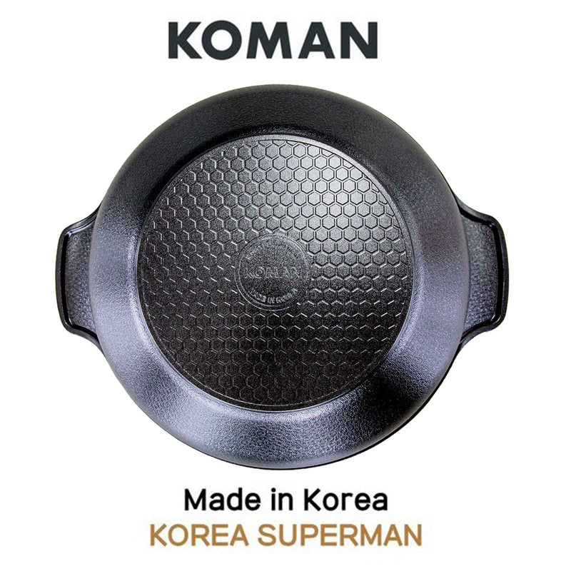KOMAN 28cm Black Shinewon Two Hands Wok Ceramic Non-stick Titanium Coat + Glass Lid Payday Deals
