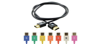 Kramer Ultra Slim Flexible High-Speed HDMI Cable with Ethernet - Black - 0.90m 3ft Standard Cable Assemblies