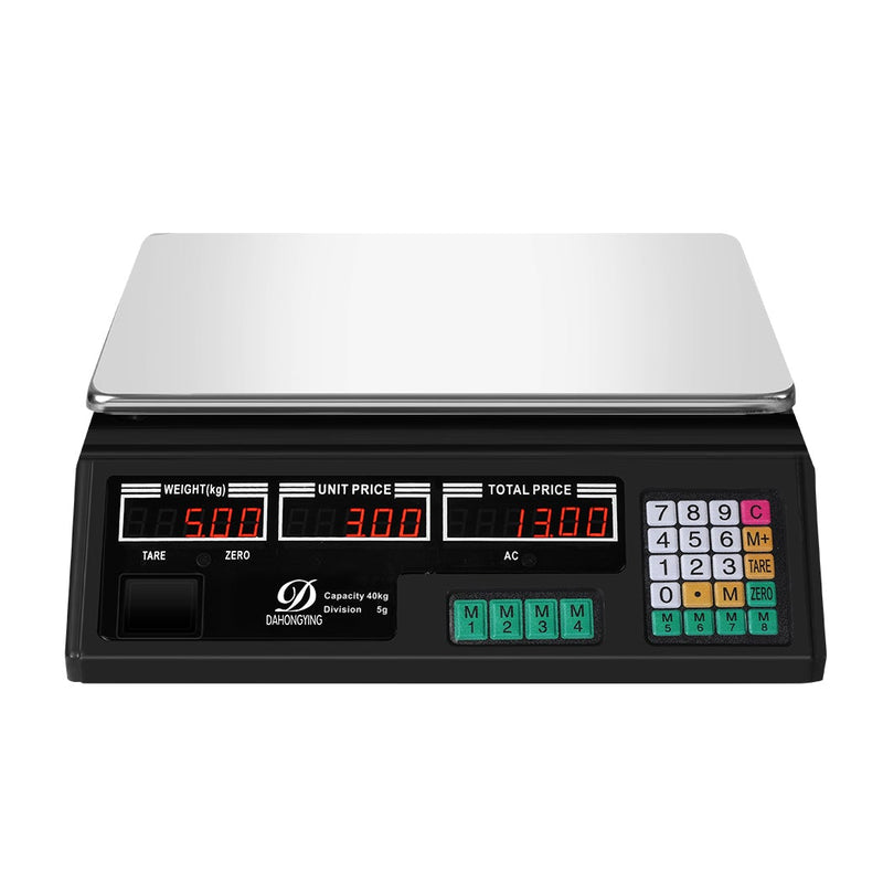 Commercial Digital Kitchen Scales LCD Shop 40KG Food Weight Electronic Scale - Payday Deals