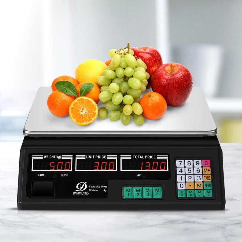 Commercial Digital Kitchen Scales LCD Shop 40KG Food Weight Electronic Scale - Payday Deals