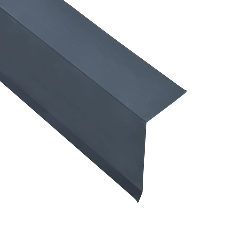 L-shape Roof Edge Plates 5 pcs Aluminium Anthracite 170cm Payday Deals