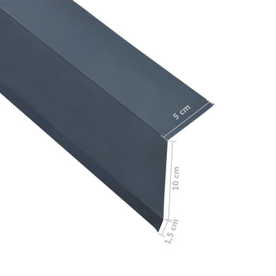 L-shape Roof Edge Plates 5 pcs Aluminium Anthracite 170cm Payday Deals