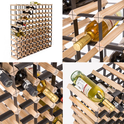 La Bella 110 Bottle Timber Wine Rack Storage Cellar Organiser Payday Deals