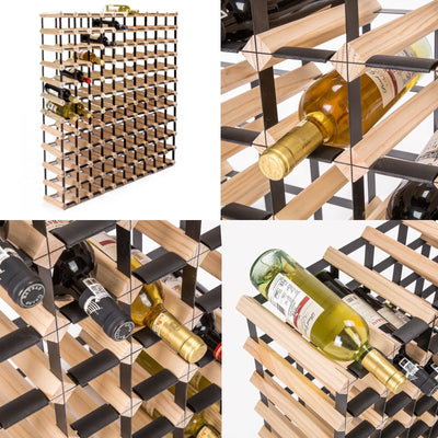 La Bella 120 Bottle Timber Wine Rack Storage Cellar Organiser Payday Deals