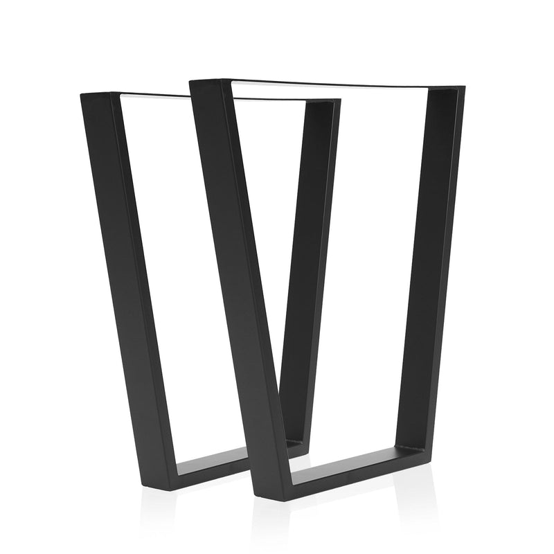 La Bella 2 Set 65 x 40 x 71cm Black Coffee Dining Table Legs Bench Trapezium DIY Steel Metal Payday Deals