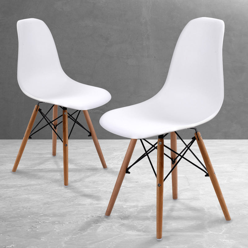 La Bella 2 Set White Retro Dining Cafe Chair DSW PP Payday Deals