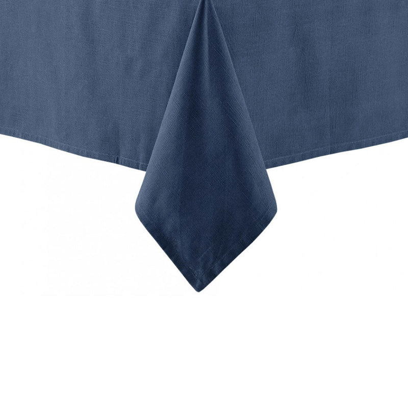 Ladelle Base Navy Linen Look 100% Cotton Tablecloth 150 x 265 cm Payday Deals